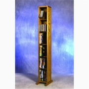Wood Shed 615 Combo Solid Oak 6 Row Dowel CD-DVD Cabinet Tower