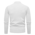 thumbnail image 4 of USNSM Men's Mock Turtleneck Long Sleeve Soft Lightweight Casual Slim Fit Pullover Stretch Knit Top for Fall Winter White L, 4 of 6
