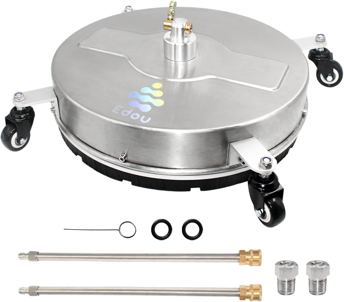EDOU 18Inch Pressure Washer Surface Cleaner Power Washer Accessory with Wheels 2 Pressure