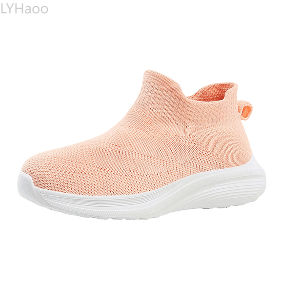 LYHaoo Girls Sneakers For Kids Lightweight Breathable Mesh Running Shoes Comfortable Casual Sports Shoes For Girls And Boys Age 4 12 Sizes 11 Little Kid Pink(4.5-5 Years)