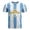 01 Argentina, variant on 2026 Soccer Fan T-Shirt, Light Blue and White Geometric Sun Print