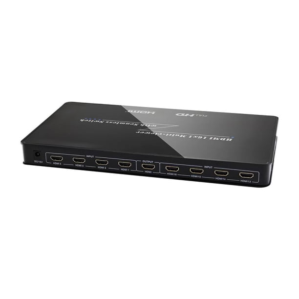 Hdmi Múltiples Pantallas Digital 16 Entrada 1 Puertos De Salida Modulador Hdmi Dispositivo De Distribución De Señal De Alta Resolución Procesador De Señal De Salida De Video Independiente matsuzay EL014222-01