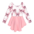 thumbnail image 5 of Grblisyd Ballet Leotards for Girls Bow Print Long Sleeve Gymnastics Dance Leotard Outfits with Tulle Skirt, 5 of 6