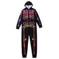 thumbnail image 6 of SILVERCELL Halloween Matching Family Pajamas Sets Parent-Child Hooded Skeleton Jumpsuits Holiday Pjs Sleepwear For Adult/Kid/Baby, 6 of 8