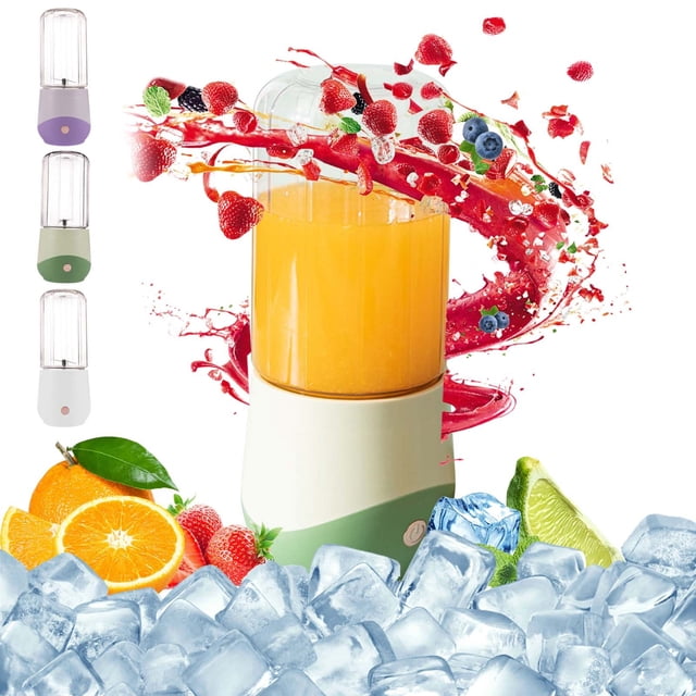 Vaso exprimidor USB portátil | Batidora personal de 500 ml | Sistema de bloqueo de seguridad inteligente | Batería recargable de 1500 mAh | Batidora de frutas para viajes, oficina, cocina | Fácil de