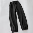 thumbnail image 3 of Sngxgn Women's High Waist Wide Leg Cargo Pants with Pockets Casual Fit Stretch Leggings Gym Sweatpants(Black,XL), 3 of 5