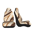 thumbnail image 4 of Car Seat Covers Are Protected From Dust And Spillage And Elastic Straps Are Easy To Install For Easy Car Suv Truck Delivery Tan Geometric Lines_4 2 Pcs, 4 of 8