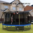 thumbnail image 5 of CZBZ Trampoline, 16FT 14FT 12FT 15FT Outdoor Trampoline for Kids and Adults with Enclosure, Basketball Hoop, Ladder, Pumpkin Trampolines with Curved Poles Heavy Duty Trampoline Anti-Rust Coating, 5 of 10