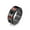 Black, variant on Unisex Titanium Steel Ring Featuring Spades Hearts Peach Clubs Diamond Playing Card Pattern 8mm Wide Band Gold