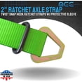 thumbnail image 3 of Mega Cargo Control USA 2" x 8' Axle Ratchet Strap W/ Snap Hook - (2-Pack) - WLL: 3333 lbs, 3 of 6