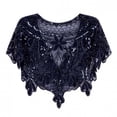 thumbnail image 4 of Women1920 Shawl Wrap Art Deco Sequin Beaded Evening Cape Bolero Flapper Cover Up, 4 of 9