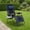 Blue, variant on Jopath Outdoor Folding Reclining Chair with Cup Holder, Oversized Padded Zero Gravity Chair Support 400 LBS for Deck Garden Camping and Travel Black+Blue