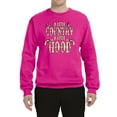 thumbnail image 2 of Wild Bobby, A Little Country, A Little Hood, Pop Culture, Unisex Crewneck Graphic Sweatshirt, Fuschia, XX-Large, 2 of 4
