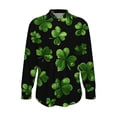 thumbnail image 5 of TaTaai Ladies Fashion St. Patrick's Day Long Sleeve Shirt Printed Round Neck Casual Blouse Lightweight Soft Polyester Top for Daily Party Work Vacation All Seasons Wear Gift, 5 of 5