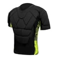 thumbnail image 2 of Breezora Football Impact Shirt Padded Compression Top with Chest Rib Shoulder Back Protection Breathable Training Gear S Size Green, 2 of 8
