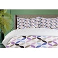 thumbnail image 4 of Ambesonne Geometric Duvet Cover Sets, Retro Circles Leaf, 2-King, Multicolor, 4 of 7