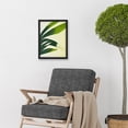 thumbnail image 2 of Modern Abstract Fan Palm Tree Leaf Illustration Artwork Framed Wall Art Print A4, 2 of 4