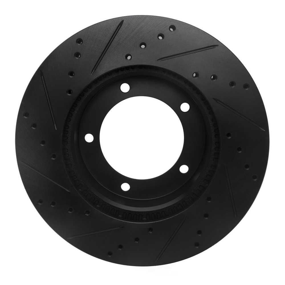 Dynamic Friction Company 633-76112R DFC Brake Rotor - Drilled And Slotted - Black