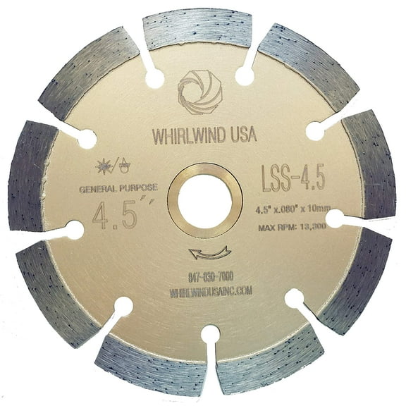 4.5" Diamond Saw Blade Dry or Wet for Concrete Stone granite Brick Masonry