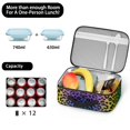 thumbnail image 5 of Black and Blue Leopard Print Insulated Lunch Bag Teens,Bento School Lunch Bag for Teens for Work,Picnic or Travel 10.6x7.7x4.3 Inches,12 Can Capacity, 5 of 6