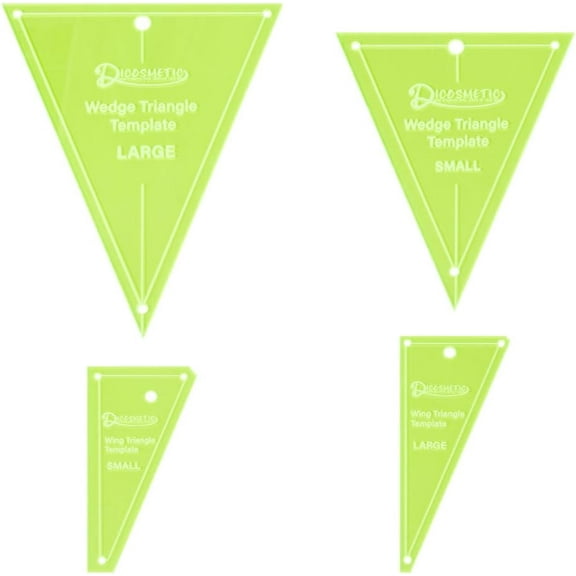 4Pcs Acrylic Quilting Template Rulers Sewing Rulers Set Creative Quilting Cutting Template Hand Patchwork Tool Triangle Stencil Template Multifunctional Ruler for Craft Projects