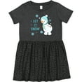 thumbnail image 3 of Inktastic Let It Snow Snowman Girls Toddler Dress, 3 of 5