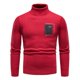 thumbnail image 2 of Gibobby Suéter ligero hombre Sudadera de vellón de manga larga con cuello redondo para hombre Otoño e invierno(Rojo,Mediana), 2 of 4