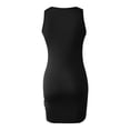thumbnail image 5 of WEIGFI Summer Dresses For Women Casual Work Elegant Dress Club Party Evening Bodycon Outdoor Daily Wear Crew Neck Sleeveless Stretchy Slim Fit Solid Color Soft Beach Sundress,Black,XS, 5 of 5