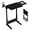 Black, variant on Folding TV Tray for Eating, Foldable Laptop Table with Mouse Tray for Work, C Shaped End Table Couch Desk for Living Room, Bedroom, Greige