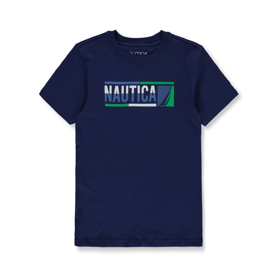 Nautica Boys' TriColor T-Shirt Color: blue Size: 8