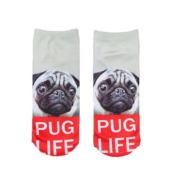 3D Socks Women Men Socks Dogs Printed Harajuku Socks Dog Printed Style Low Cut Ankle Socks