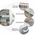 thumbnail image 6 of Turquoise Brown Waterproof Fabric Shower Curtain,Vintage Country Ombre Wooden Grain Waterproof Fabric Shower Curtain for Bathroom Curtains Bathtubs Hotel Shower Curtains with 12 Hooks Small 36x72in, 6 of 8