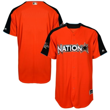Derby Jersey - National League Majestic 2017 MLB All-Star Game Authentic On-Field Home Run Derby Team Jersey - Orange