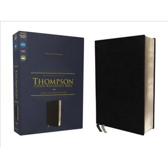 Pre-Owned Niv, Thompson Chain-Reference Bible, European Bonded Leather, Black, Red Letter, Comfort Print: New International Version, Paperback