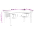 thumbnail image 4 of vidaXL Coffee Table White 100x60x45 cm Solid Pine Wood Panama Range, 4 of 5