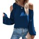 thumbnail image 3 of Blusa con hombros descubiertos, blusa de mujer con hombros descubiertos Blusa con hombros descubiertos de color puro optimizada para la excelencia, 3 of 7