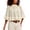Creamy White, variant on Women Boho Sheer Lace Poncho Top See Through Blouse Loose Flowy Pullover | Sheer boho lace cape top with crew neck ruffle hem, loose flowy fit, versatile layering piece