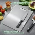 thumbnail image 4 of Uiz Merueh Titanium Cutting Board - Titanware Cutting Boards for Kitchen Non Toxic, Double-Sided Medical-Grade Hygiene Durable Non Moldy, Dishwasher Safe Stainless Steel Cutting Boards, 4 of 8