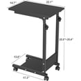 thumbnail image 2 of vfytbgnhj Adjustable Height C Table Sofa Side Bedside Table with Wheels  Hospital Bed Table Rolling Tray with Storage  Mobile Computer Desk Laptop Table(Grey), 2 of 5