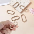 thumbnail image 6 of Duslogis 6Pcs Gold Key Ring, Gold Carabiner, Oval Gold Carabiner Clip Snap Clip, Metal Keychain Clip for Purse Strap Alloy Round Buckle Key Hook for Bags Purse Keychain Replacement, 6 of 7