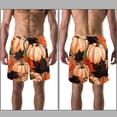 thumbnail image 3 of luoweisi Men's Beach Shorts Quick Dry Swim Trunks with Mesh Lining Maple Leaf Pumpkin XL, 3 of 5