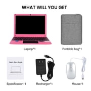 Portable Mini 10.1inch Education Laptop Computer, Windows11 Netbook, Intel Celeron N4000 CPU 8GB RAM 250GB SSD HD IPS Screen, Laptop Computer for Learning, Office Work