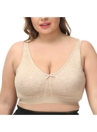 TQWQT Women's Plus Size Bras Longline Push Up Bra Bustier Bra Seamless  T-Shirt Bra Gray 38D 