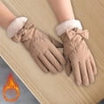 thumbnail image 4 of Moda mujer guantes de invierno pantalla táctil impermeable grueso forrado completo calentador de manos guantes de de para deportes Soledad Guantes de invierno para mujer, 4 of 8