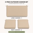 thumbnail image 2 of Snubbull 3 Pack Loveseat Cushion Set, 36" x 18" x 3" Waterproof Outdoor Chair Replacement Cushions for 4-Seater Wicker Rattan Patio Furniture, Sand, 2 of 9