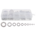thumbnail image 1 of MasteelfCA 1 Set 580Pcs M2-M12 Stainless Steel Flat Washers Practical Gaskets Kit (Silver), 1 of 8