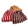 thumbnail image 5 of Trendy Contrast Stripe Knit Cap Pullover Skull Hat Blend Comfort Pullover Thicken Hat, 5 of 8