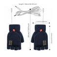 thumbnail image 2 of Guantes térmicos eléctricos temperatura ajustable de invierno calentador azul marino azul azul marino azul, 2 of 4
