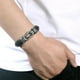 thumbnail image 3 of Pulsera de cuero trenzado para hombre, pulsera de cuero trenzado con nudo para mi hijo y mi nieto, te amo por siempre, 3 of 3