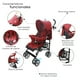 thumbnail image 2 of Carriola Reclinable, Plegable D’Bebé Aerostar - Rojo, 2 of 6